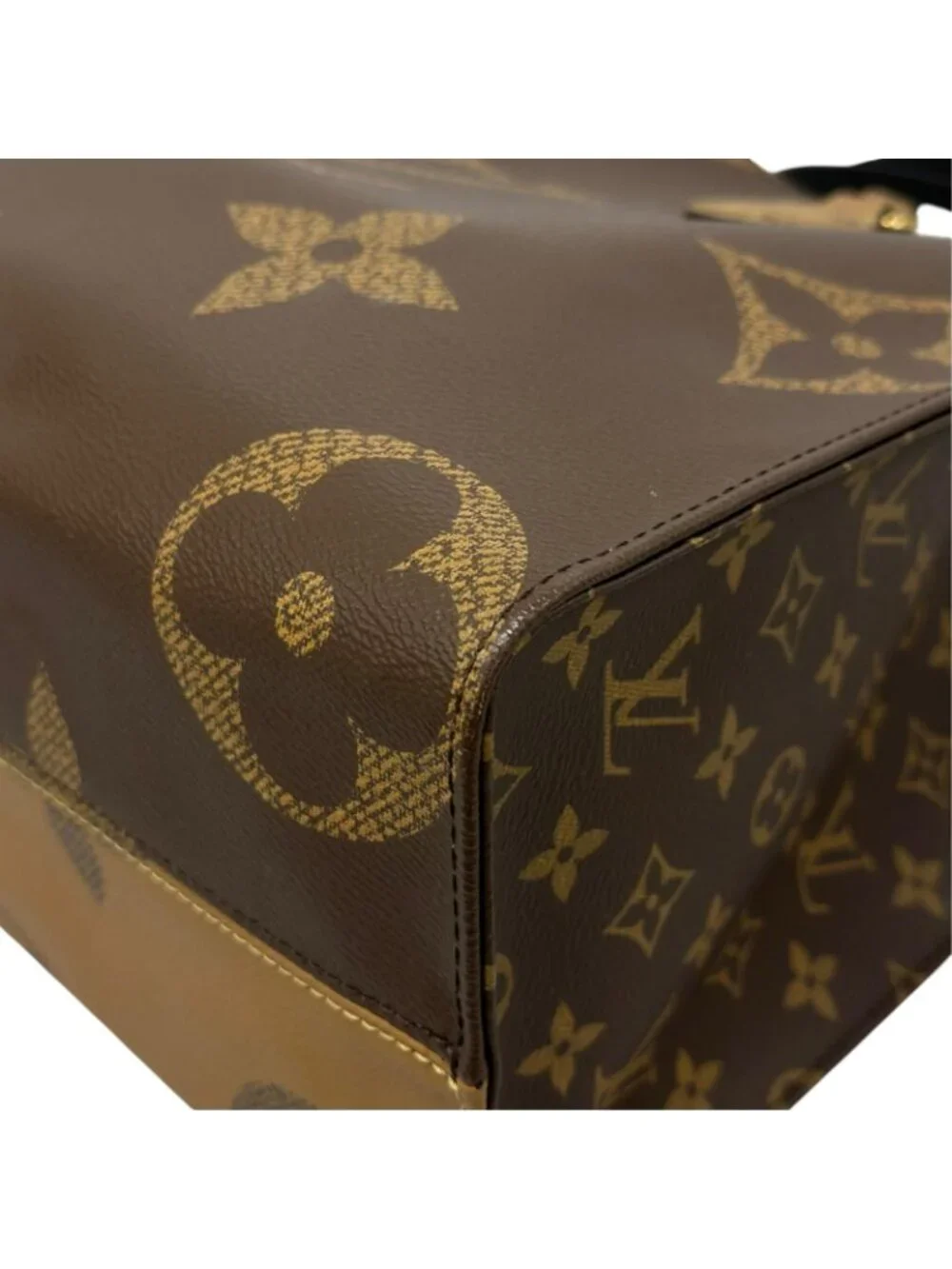 Louis Vuitton On The Go MM Tote Bag Brown Reverse Monogram Giant